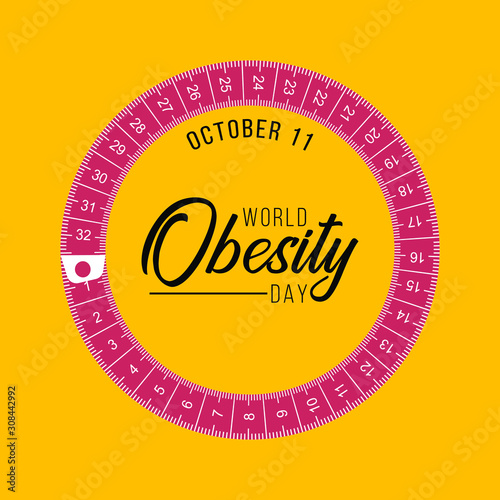 Vector illustration of World Obesity Day celebration on October 11th