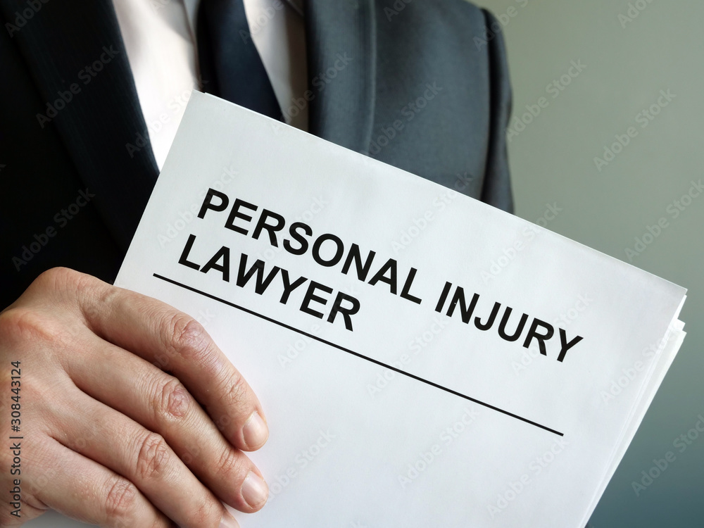 Personal injury lawyer with clipboard and law. Stock 写真 Adobe Stock