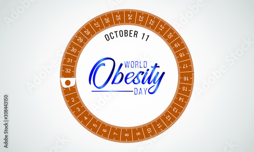 Vector illustration of World Obesity Day celebration on October 11th