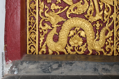 buddhist temple (Wat Visunarat) in luang prabang (laos) photo