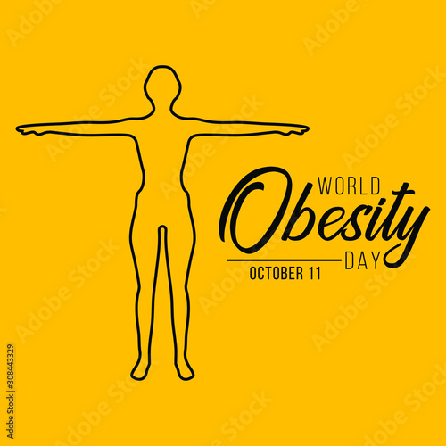 Vector illustration of World Obesity Day celebration on October 11th