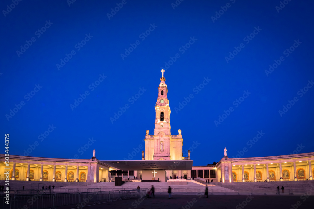 Evening light at the Shrine Of Our Lady Of The Rosary Of Fatima, Fatima, Portugal