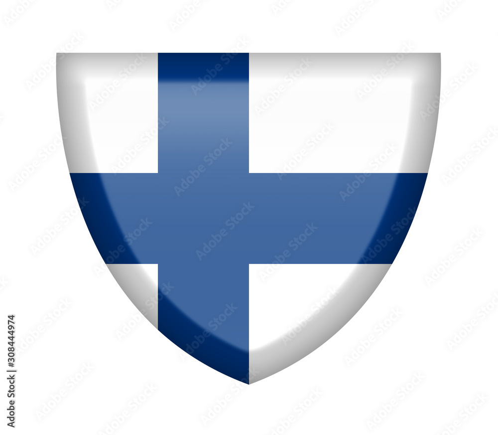 Scudetto con bandiera Finlandia Scudetto con bandiera Finlandia