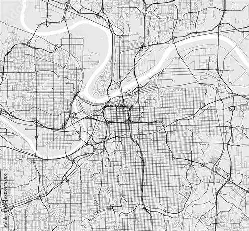map of the city of Kansas City, USA