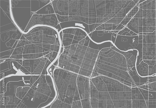 map of the city of Sacramento, USA