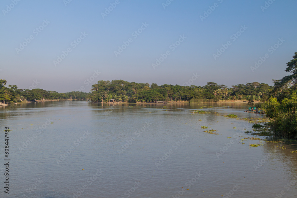 Confluence of Sandha river and Gabkhan Channel, Bangladesh