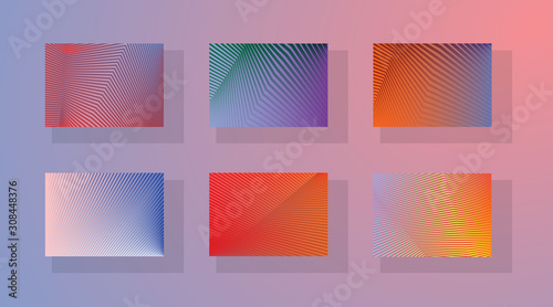 Set of horizontal a4 covers, brochure, flyer template design with abstract background