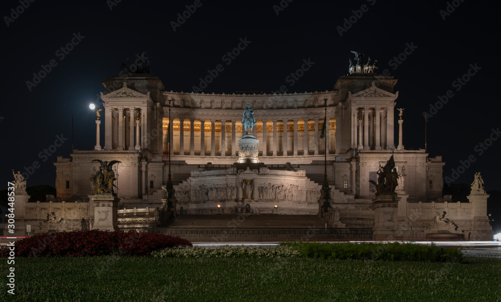 The great national monument The Victor Emmanuel II in white marble called 