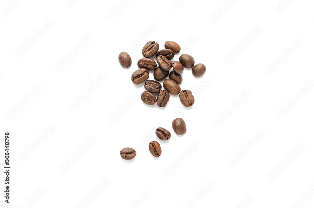 Coffee beans. Isolated on a white background. Coffee beans. Isolated on a white background.