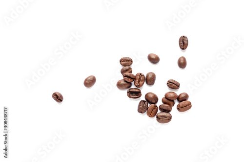 Coffee beans. Isolated on a white background.