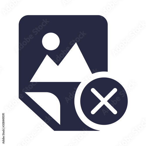 Free Download Image file delete symbol glyph vector illustration - GFXLoad