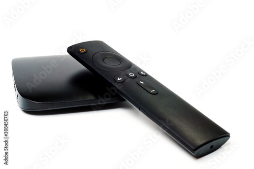 TV set-top box for viewing video content with a USB port, Wi-Fi and a remote control