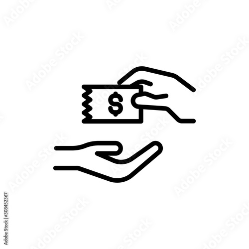 Simple invoice line icon.
