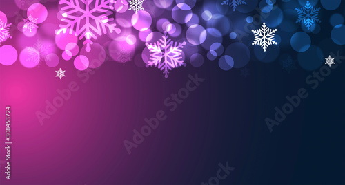 Cartolina di Natale con cornice illuminata