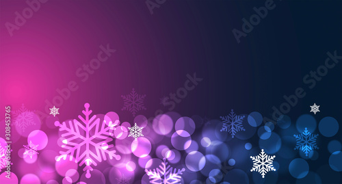 Cartolina di Natale con cornice illuminata