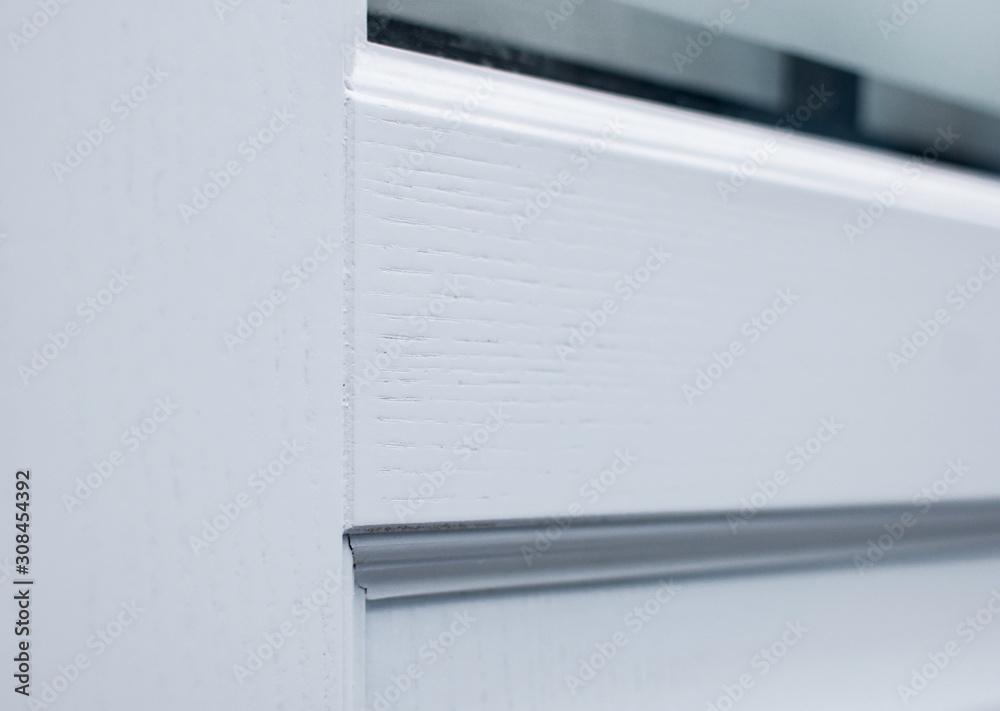 white doors mid parting between