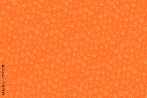 Blumen Muster mit Orangenen Hintergrund.