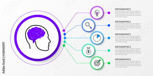 Infographic design template. Creative concept with 5 steps
