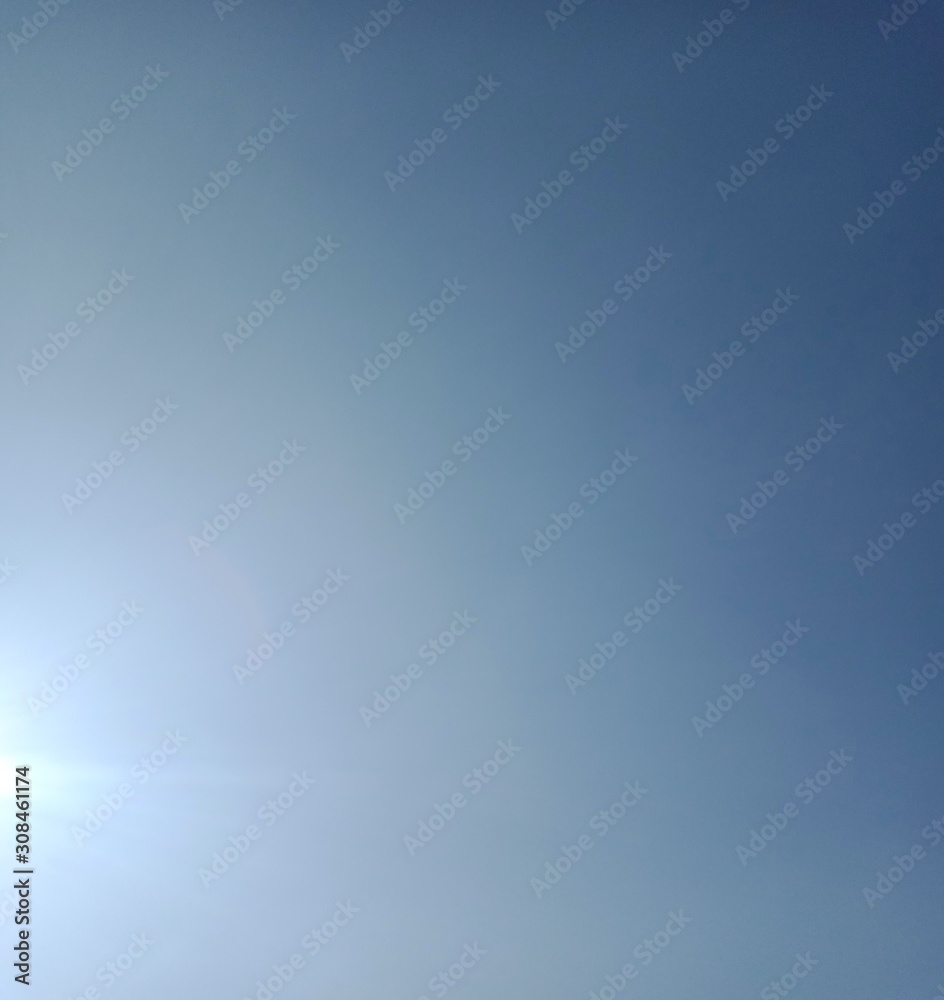 Blue sky and bright summer