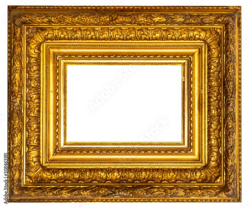 Gold vibackgroundntage picture frame isolated on white © Андрей Трубицын