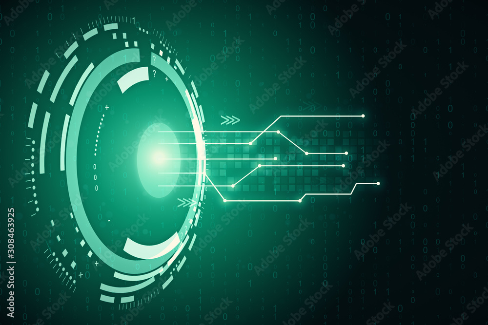 Obraz premium round digital button