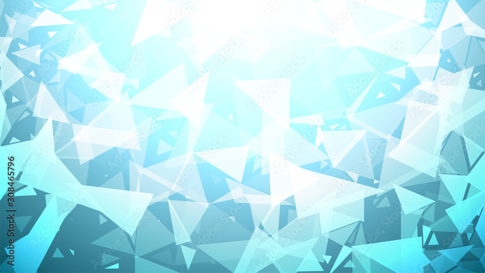 Abstract triangle pattern on gradient background. Polygon mosaic backdrop. Polygonal geometric style. Ice, crystal, origami, diamond triangular shapes. Banner cover template. Stock vector illustration