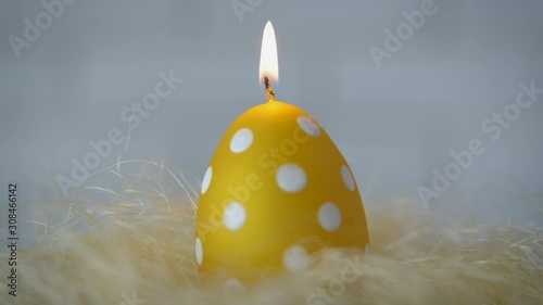 Festive easter candle. photo