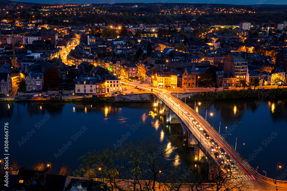 Fototapeta premium European town at night