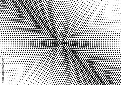 Abstract halftone dotted background. Monochrome pattern with square. Vector modern pop art texture for posters, sites, cover, business cards, postcards, grunge art, labels layout, stickers.