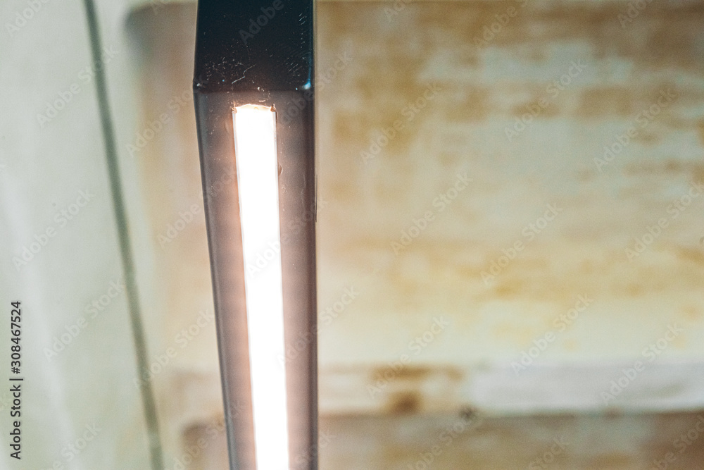 Black decorative lamp hanging from the ceiling Black decorative lamp hanging from the ceiling