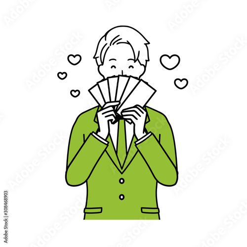 An office worker who makes money.