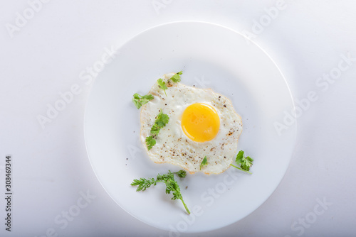Omlet  on a plate