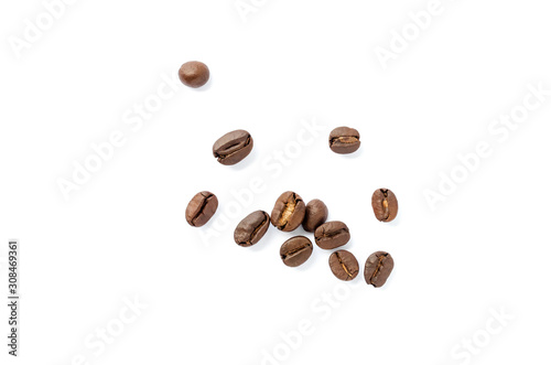 Coffee beans. Isolated on a white background.