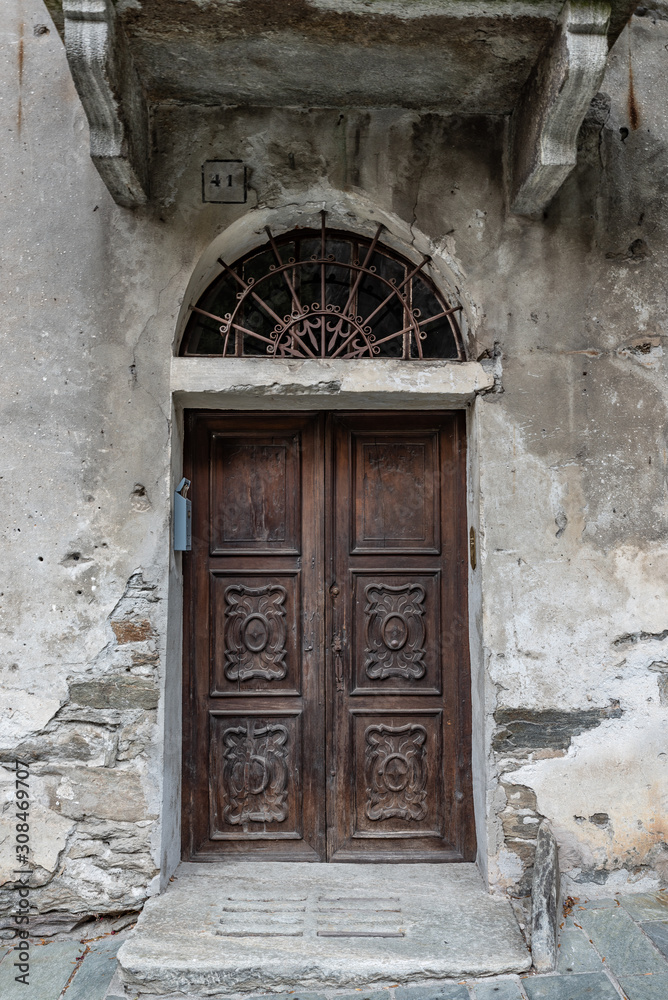 Image of a characteristic gate of an ancient village Image of a characteristic gate of an ancient village