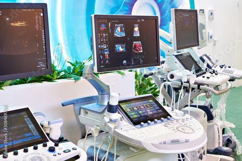 Medical ultrasound devices on exhibition photo