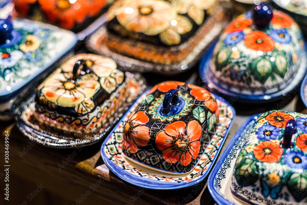 Polish Pottery with beautiful floral patterns