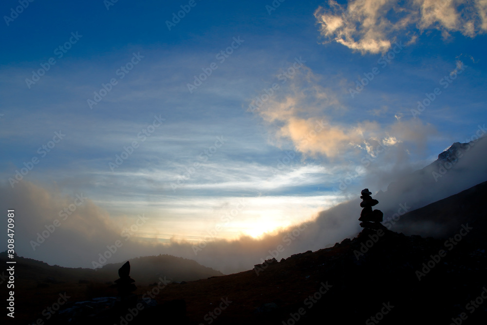 Beautiful sunset witnessed from the Huaytapallana mountain range. Beautiful sunset witnessed from the Huaytapallana mountain range.