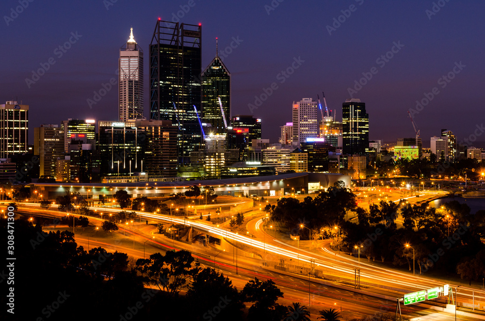 Cityskyline at night Cityskyline at night