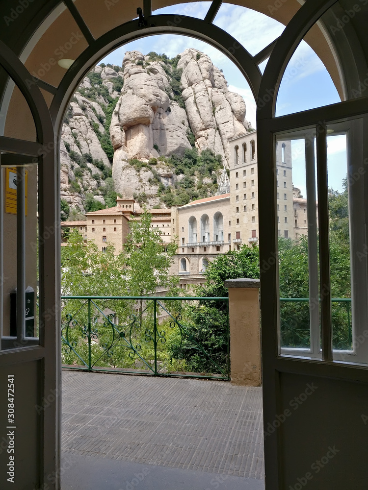 Mount Moncerat through the window opening