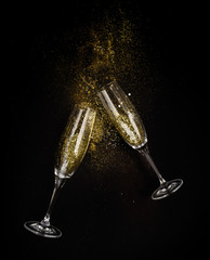Christmas amd Happy New Year Champagne