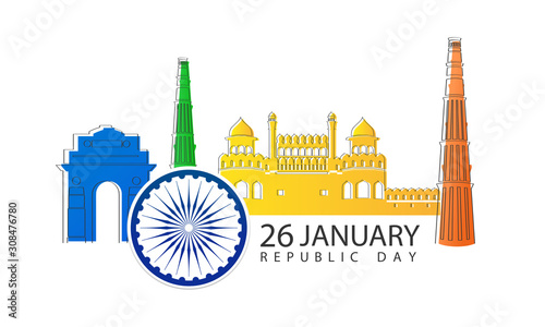 Vector Illustration on the theme Indian Republic day