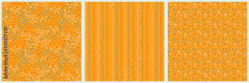 Set of colorful abstract seamless patterns. Good for textile, backgrond, wall...