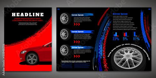 Vector automotive brochure template