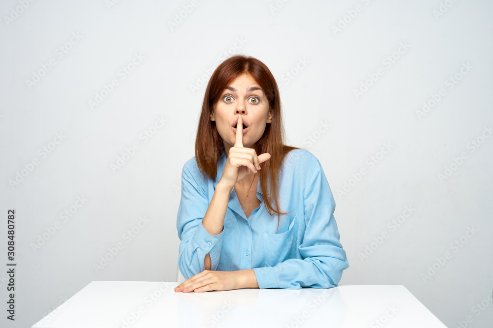 businesswoman talking on mobile phone in office businesswoman talking on mobile phone in office