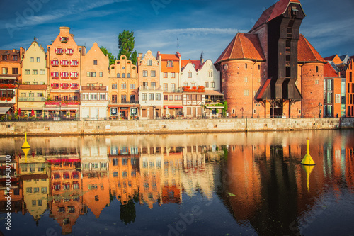 Gdansk Poland beautiful old city in the sunshine
