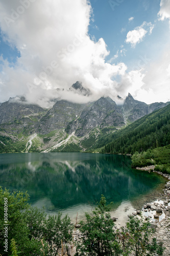 Mountain lake in the high Tatra