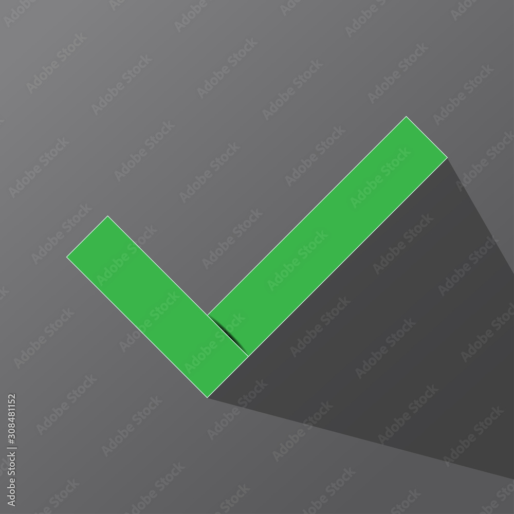 Checkmark and cross icons on a black background.