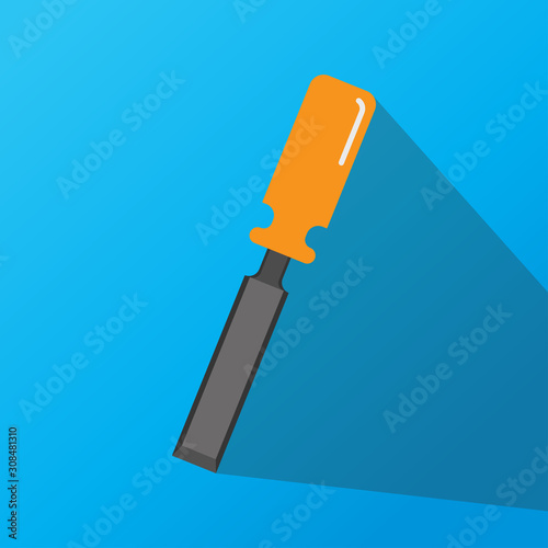 wood chisel icon. vector illustration elements