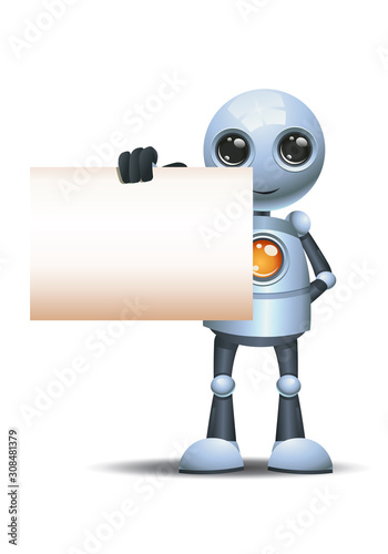 robot with sign