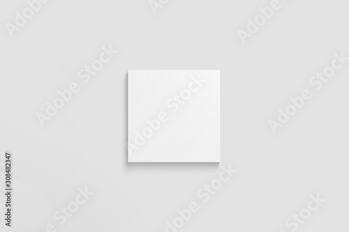 Cardboard Package Box Mock up isolated on light gray background.3D rendering.Rectangle Box. © qoncha